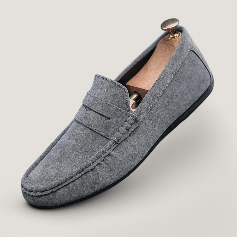 Herre Mokkasiner Suede Skridsikker Sål Komfortabel Design