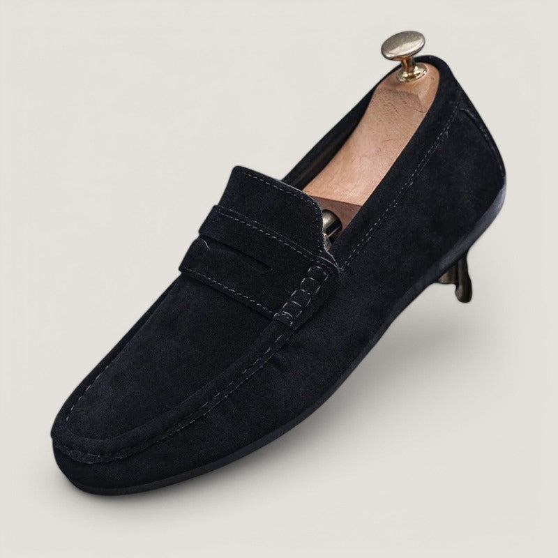 Herre Mokkasiner Suede Skridsikker Sål Komfortabel Design
