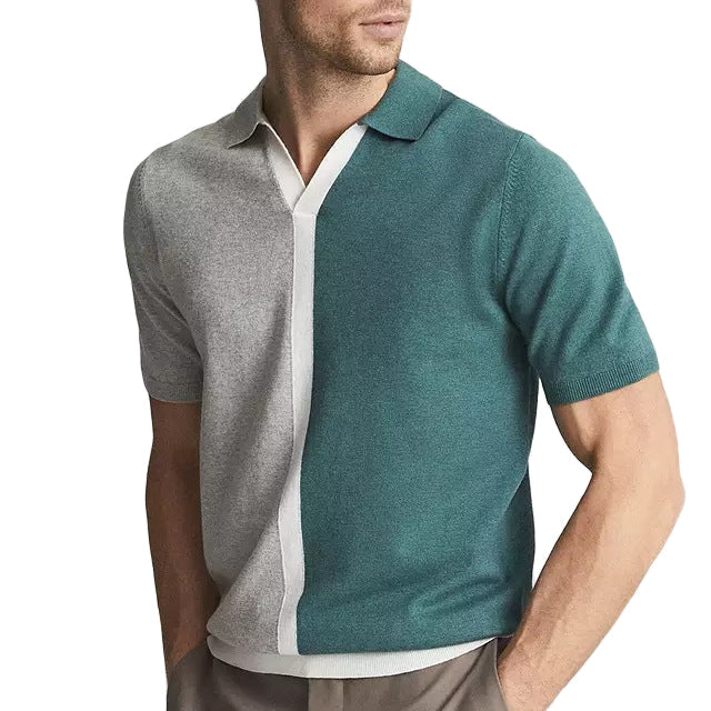 Herre Polo Shirt med Kontrastdetaljer