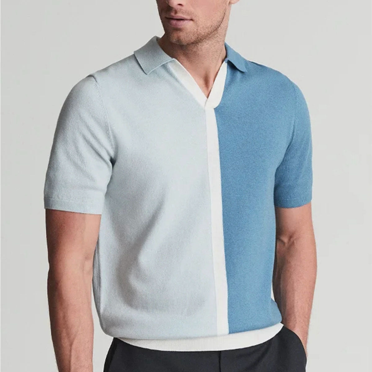 Herre Polo Shirt med Kontrastdetaljer
