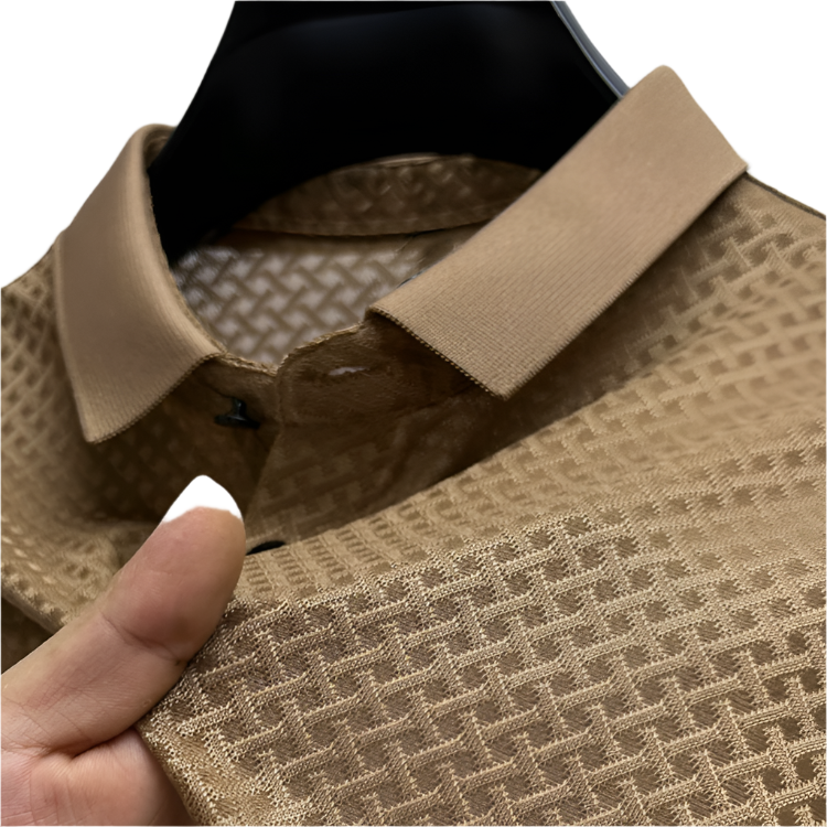 Herre Premium Polo T-shirt i Silke