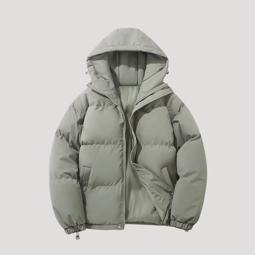 Herre Puffer Jakke Med Hætte Til Vinter - Moderne Stil, Letvægtsdesign, Isoleret Hætte
