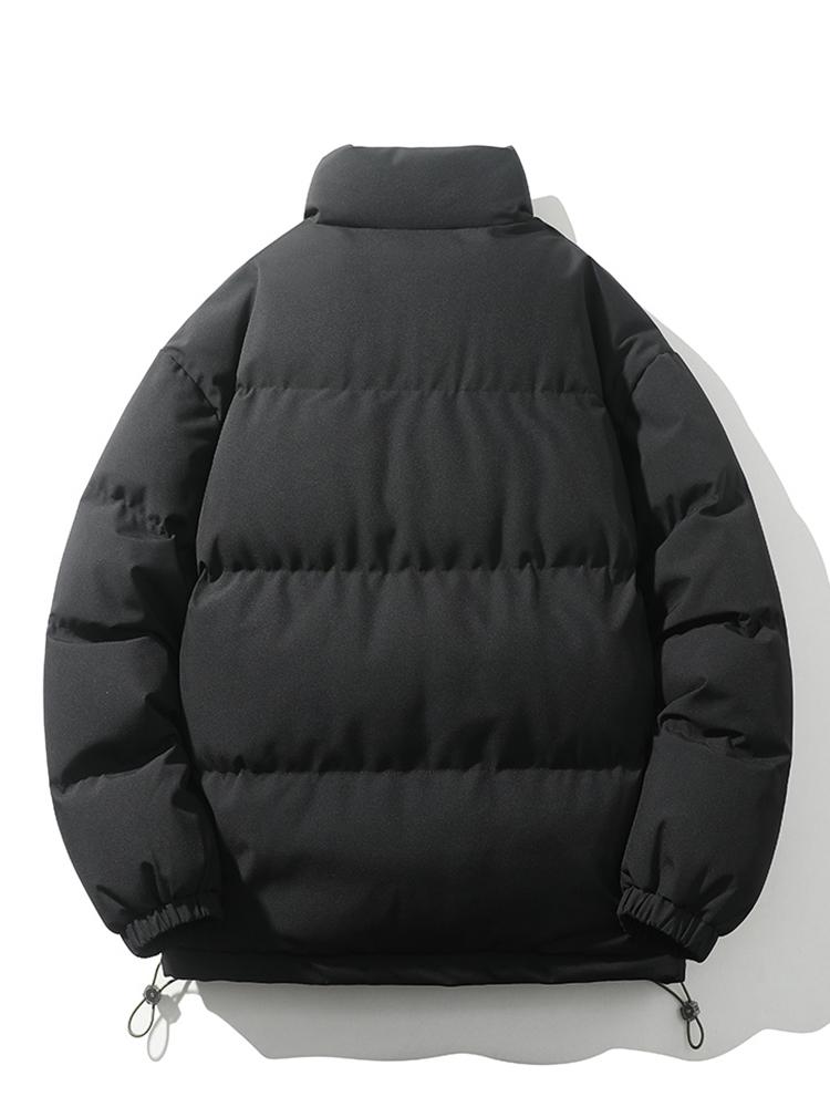 Herre Quilted Jakke med Ståkrave og Lynlås
