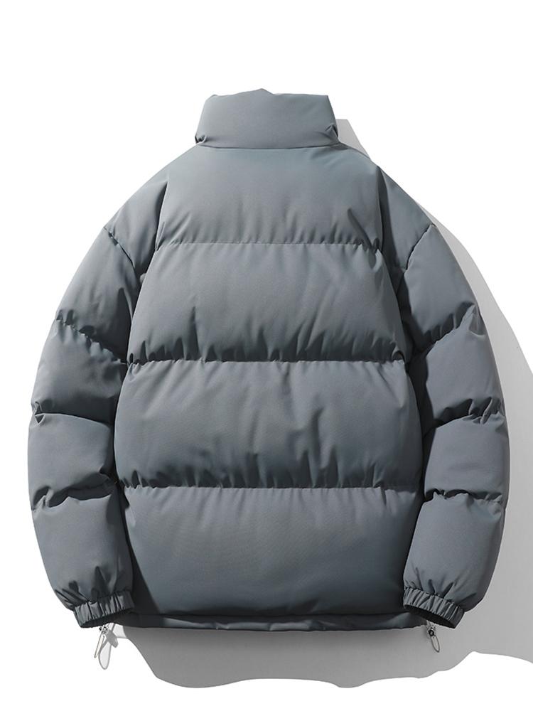 Herre Quilted Jakke med Ståkrave og Lynlås