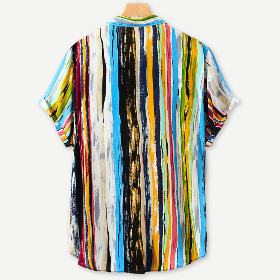 Herre Skjorte Multifarvet Stribet Premium Stof Casual