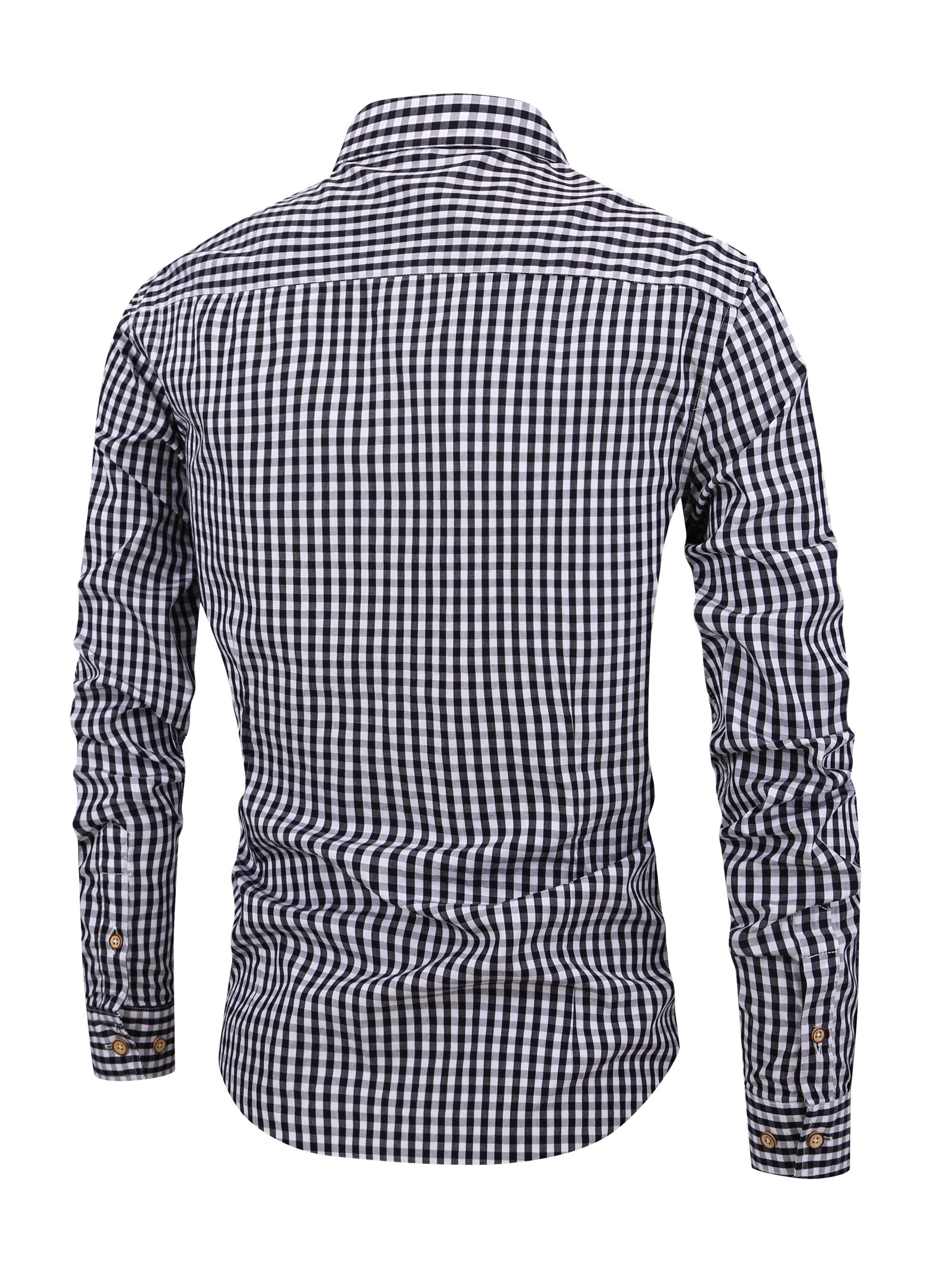 Herre Skjorte Ternet Moderne Stil