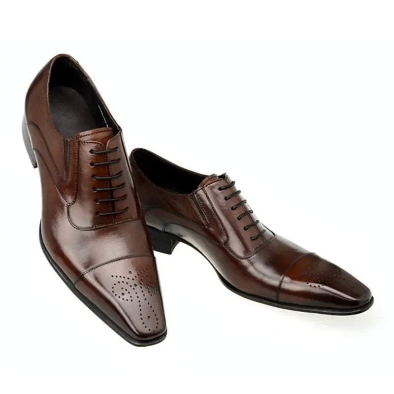 Herre Sko Oxford Snørebånd Britisk Casual Stil