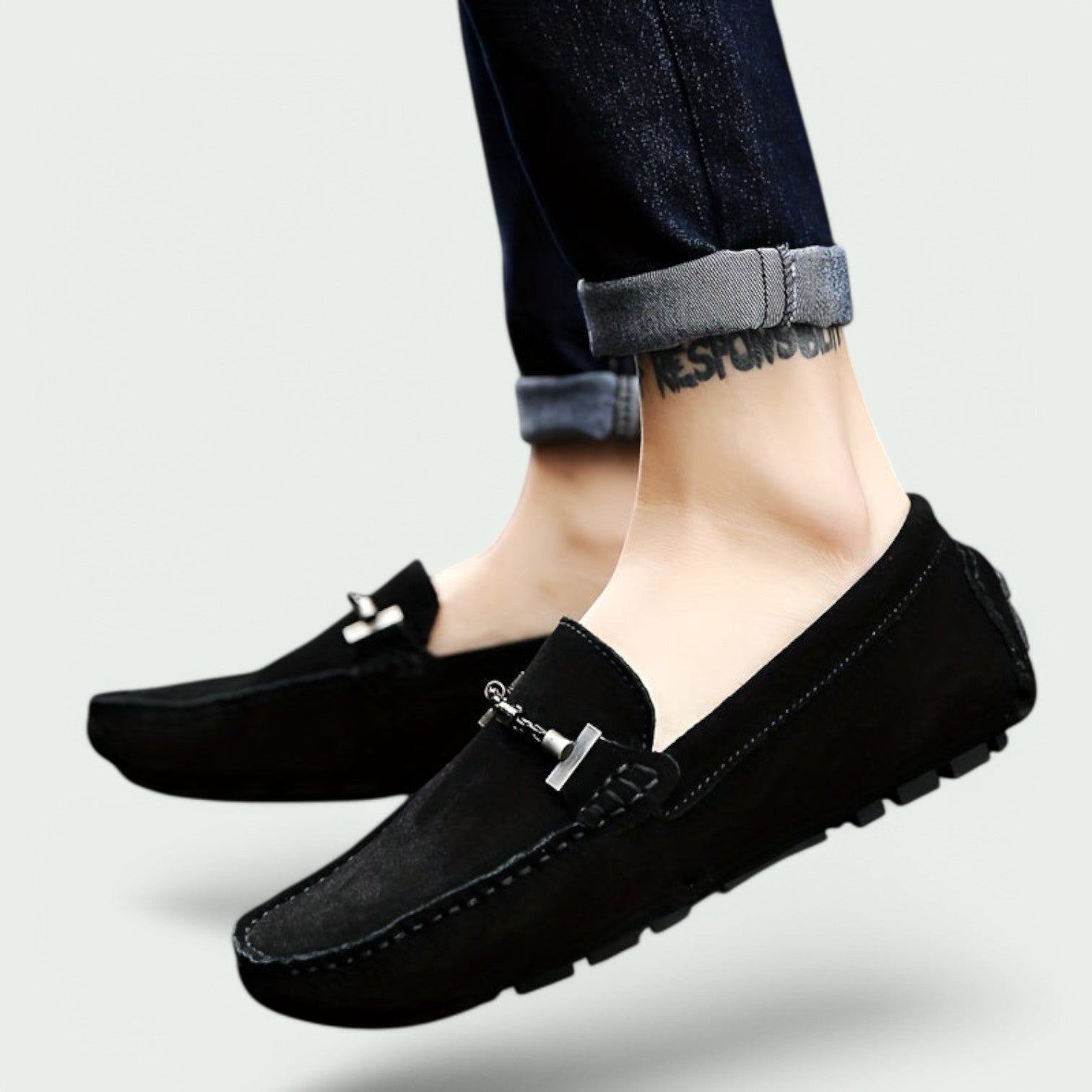 Herre Slip-On Mokkasiner Læder Suede