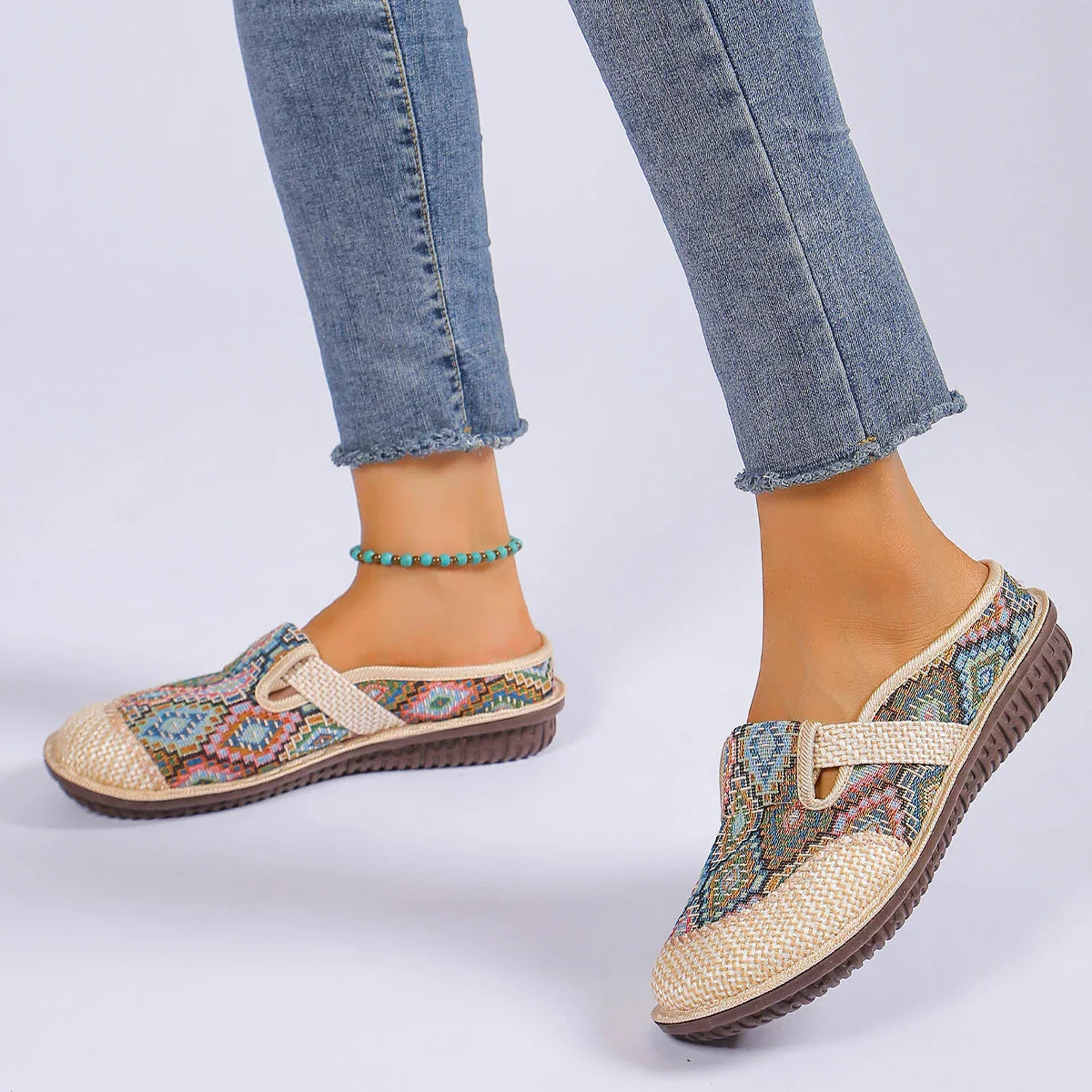 Damers slip-on sko Komfortabel design Pustende materiale