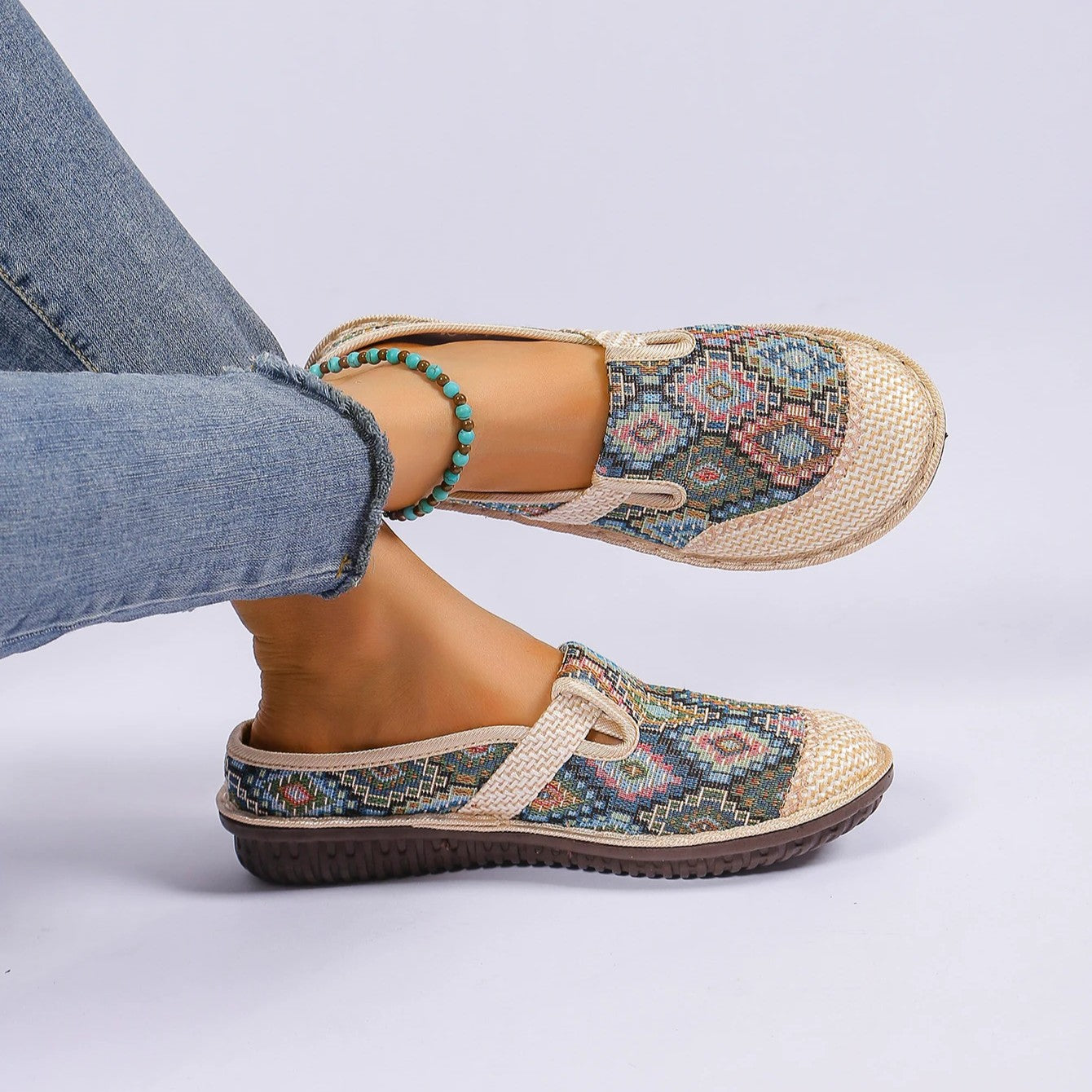 Damers slip-on sko Komfortabel design Pustende materiale