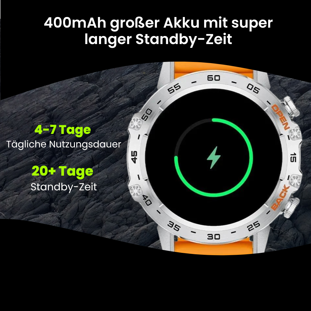 Herre Smartwatch Med GPS Navigation Til Fitness Og Udendørs Aktiviteter