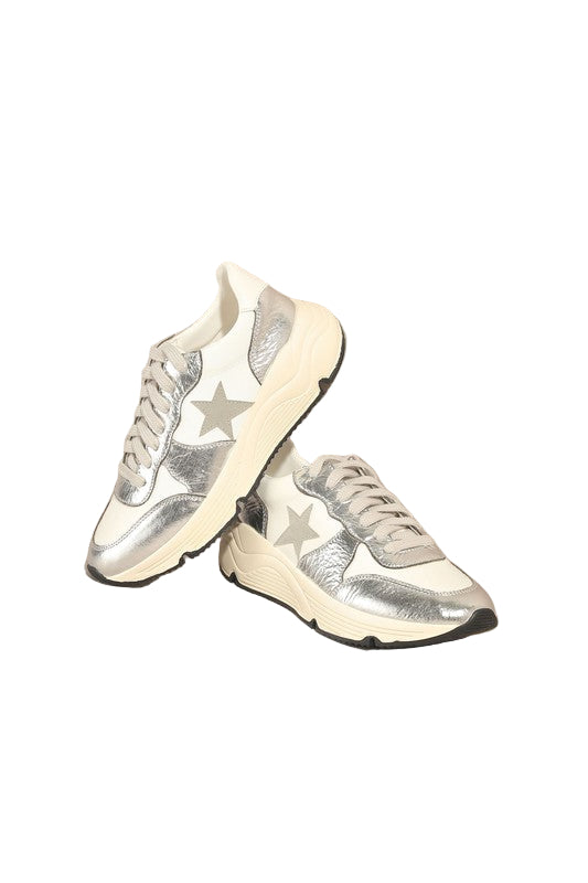 Herre Sneakers Casual Athletic Stil Sølv