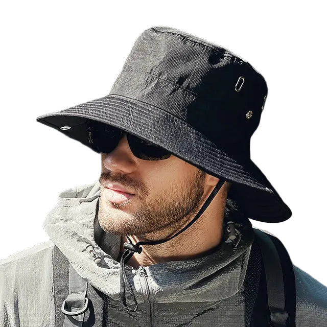 Herre Sommerhat med Bred Skygge