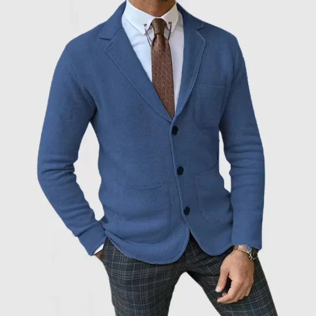 Herre Strik Blazer Klassisk Stil