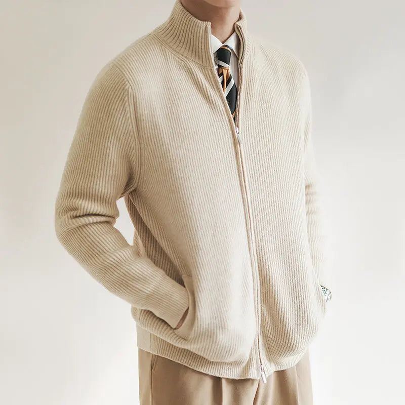 Herre Striktrøje Cardigan Klassisk Stil til Mænd