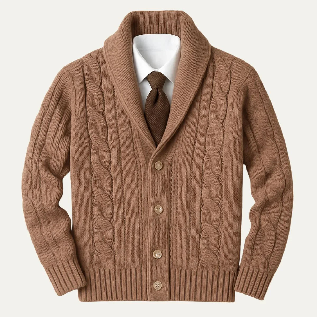 Herre Striktrøje Cardigan Til Mænd - Skræddersyet Uld Sweater til Formelle og Afslappede Anledninger