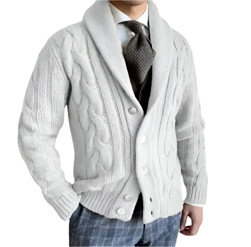 Herre Striktrøje Cardigan Til Mænd - Skræddersyet Uld Sweater til Formelle og Afslappede Anledninger