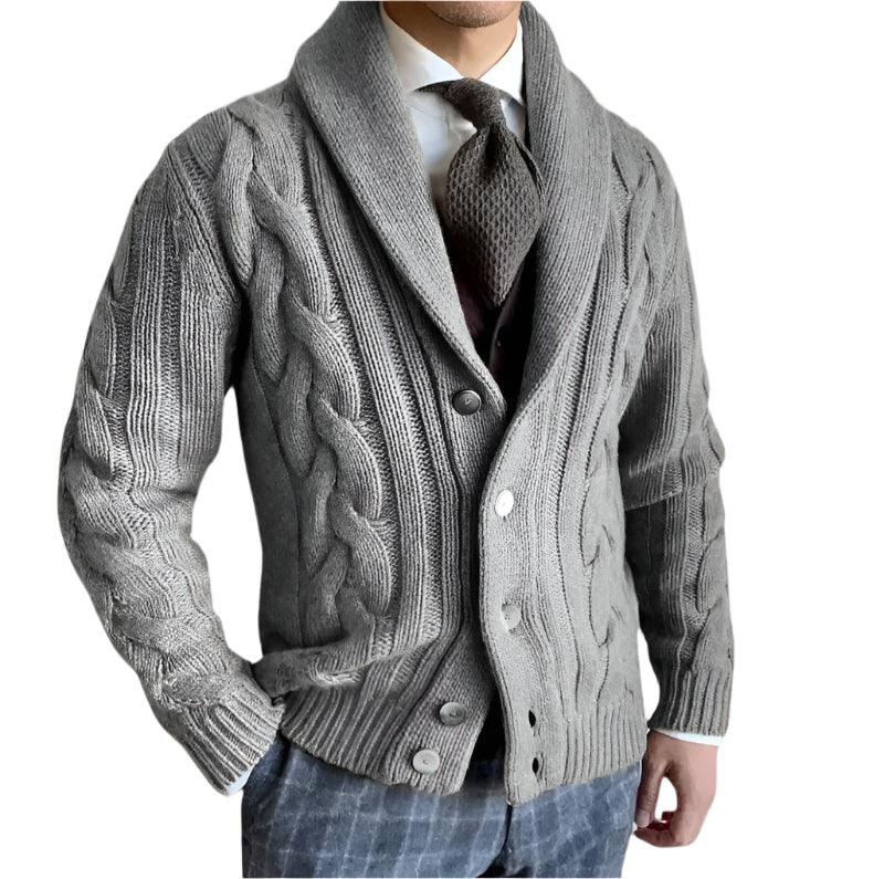 Herre Striktrøje Cardigan Til Mænd - Skræddersyet Uld Sweater til Formelle og Afslappede Anledninger