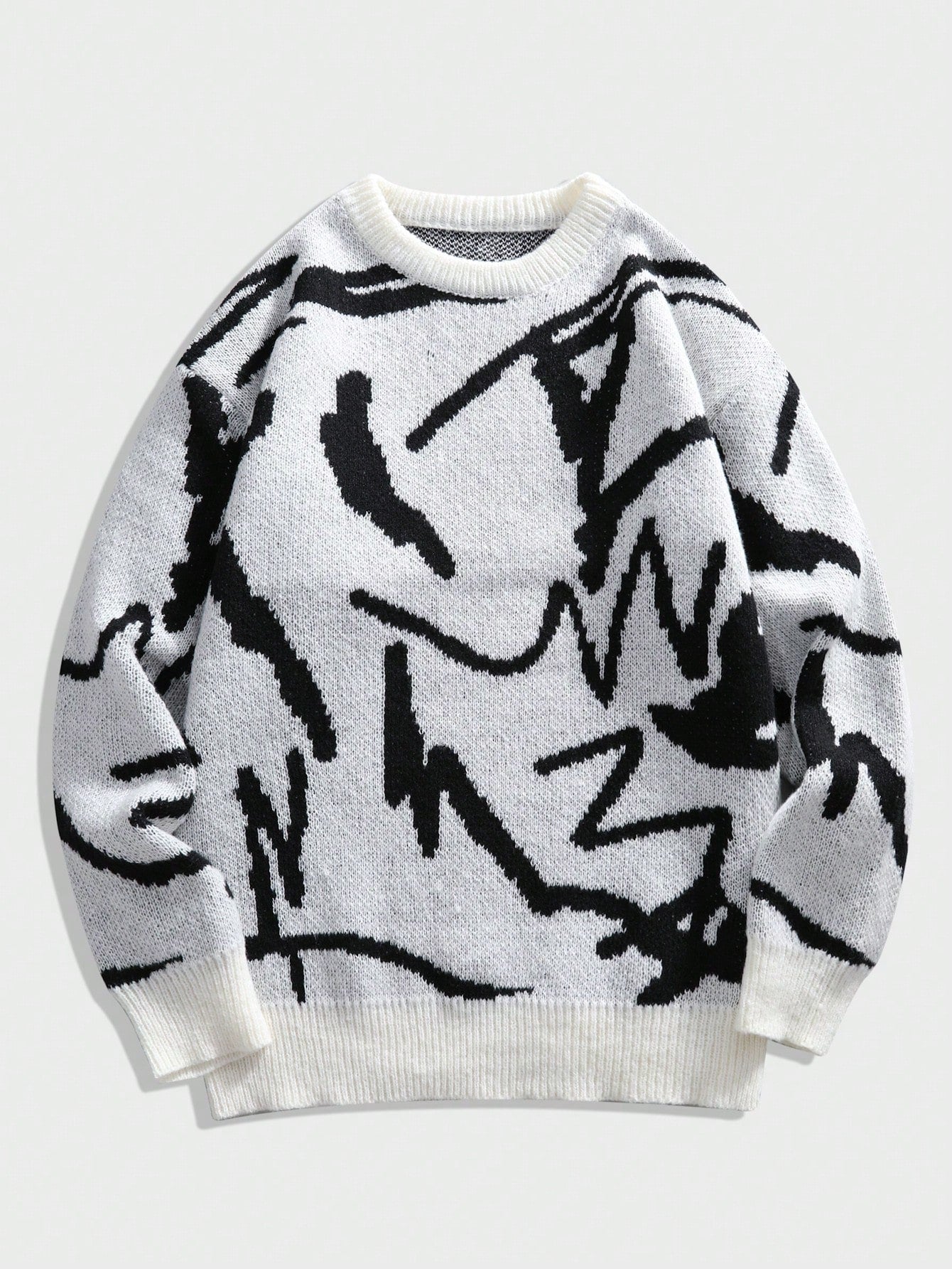 Herre Sweater Casual Med Grafisk Print