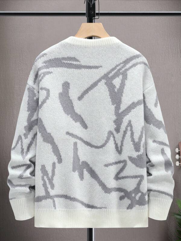 Herre Sweater Casual Med Grafisk Print