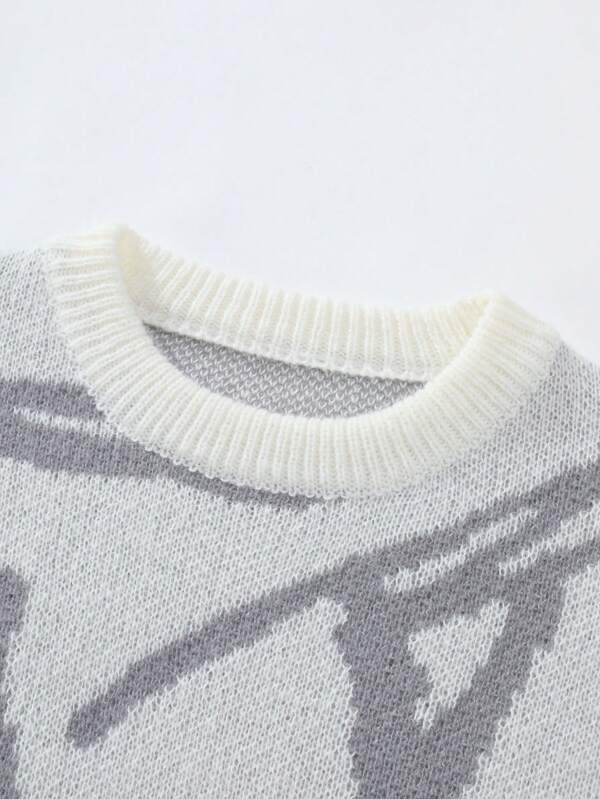 Herre Sweater Casual Med Grafisk Print