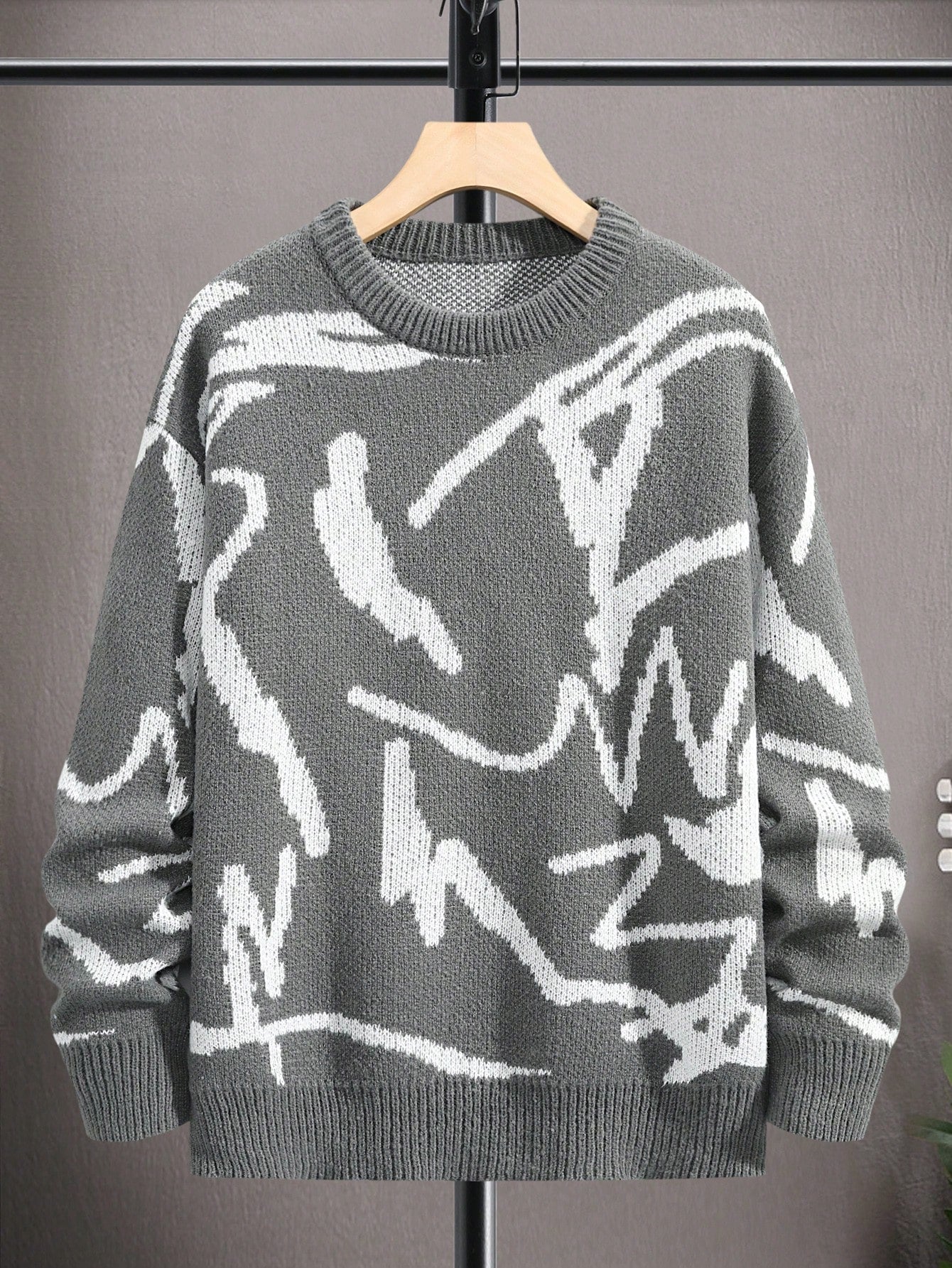 Herre Sweater Casual Med Grafisk Print