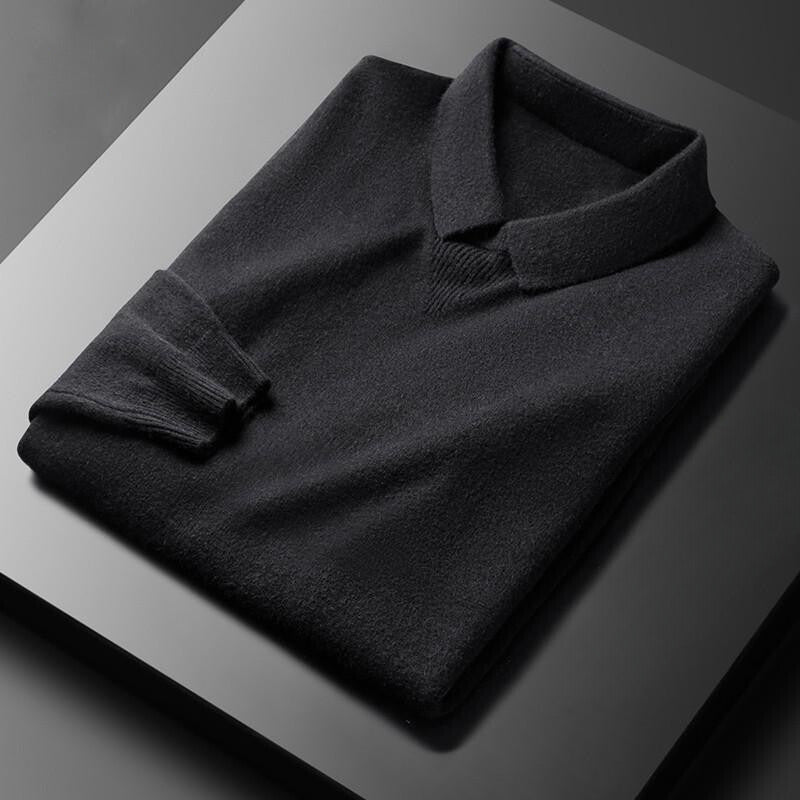 Herre Sweater Polo Tætsiddende Rund Hals Design