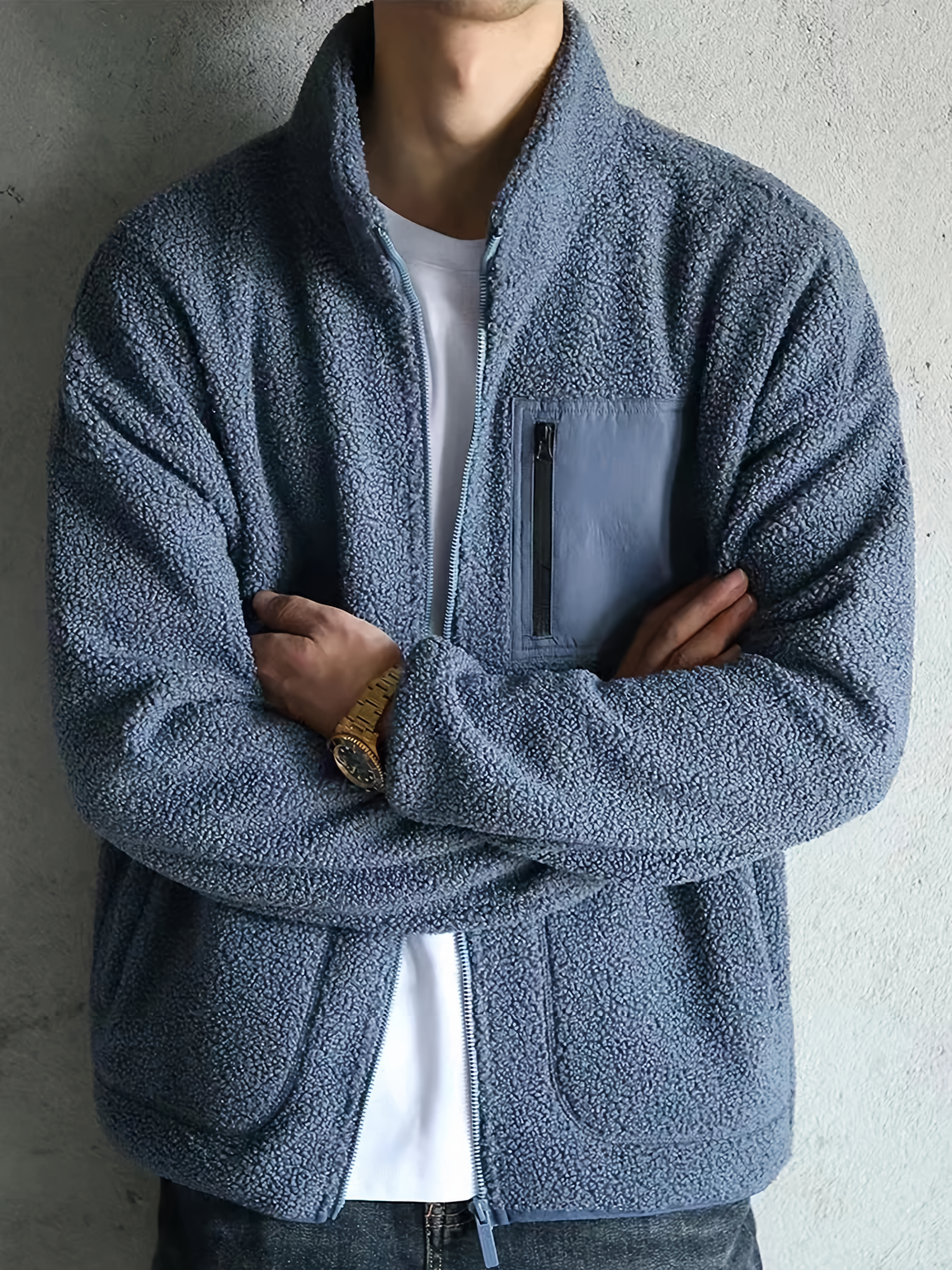 Herre Sweater i Lamb Wool Stilfuld