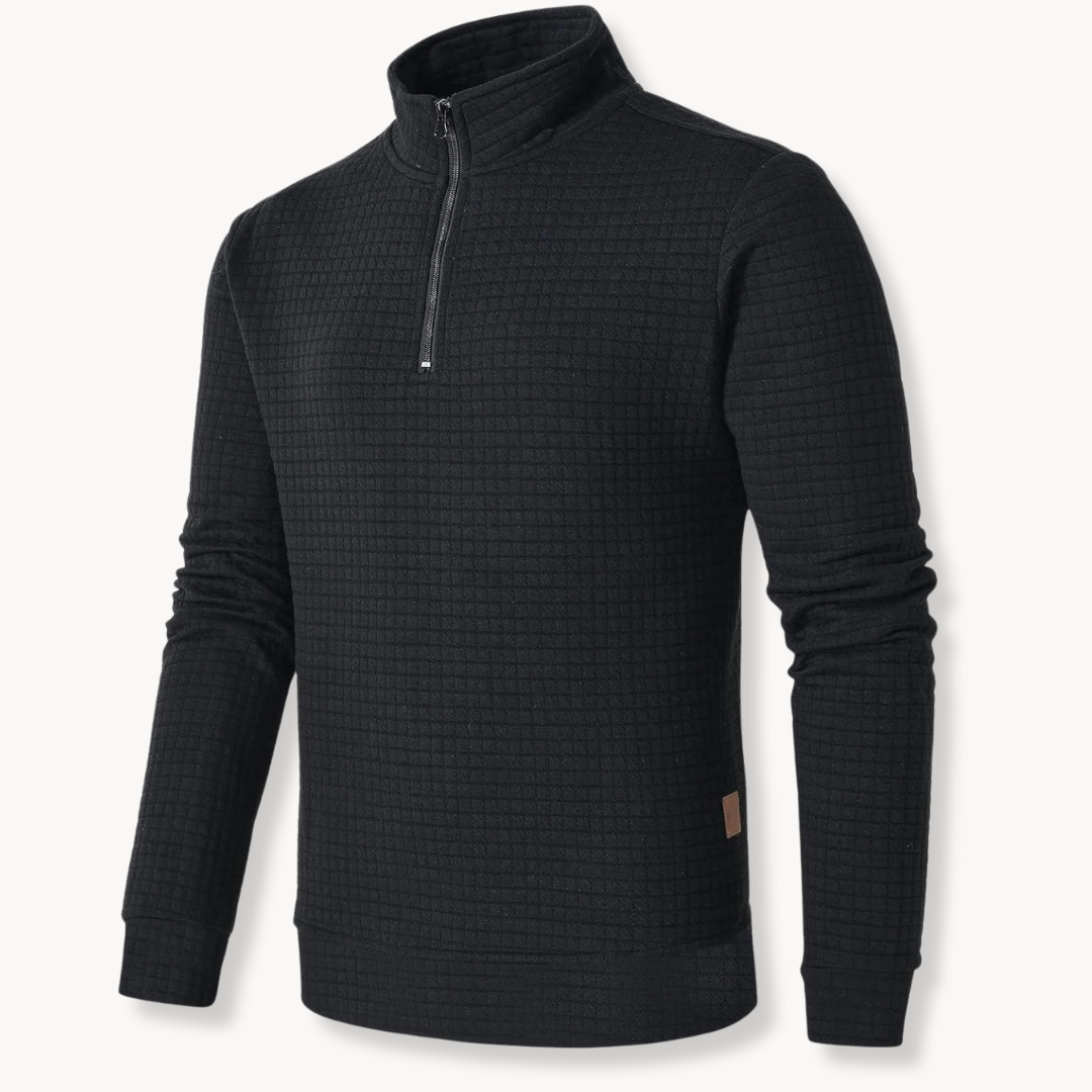 Herre Sweater med Halv-Zipper Stil