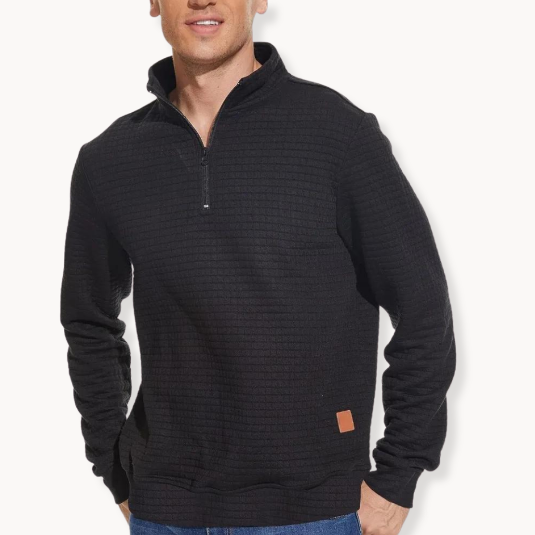 Herre Sweater med Halv-Zipper Stil