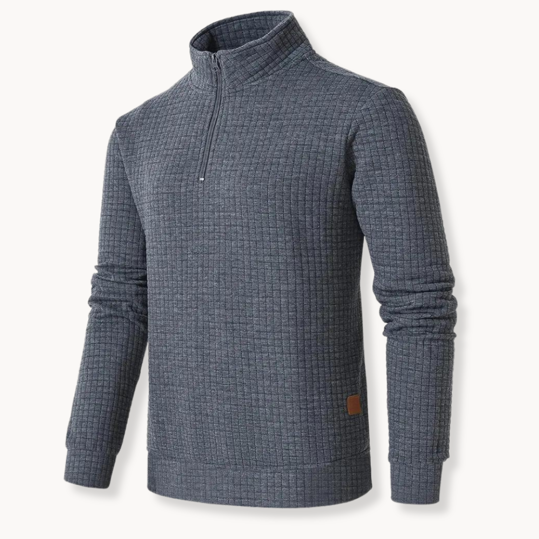 Herre Sweater med Halv-Zipper Stil