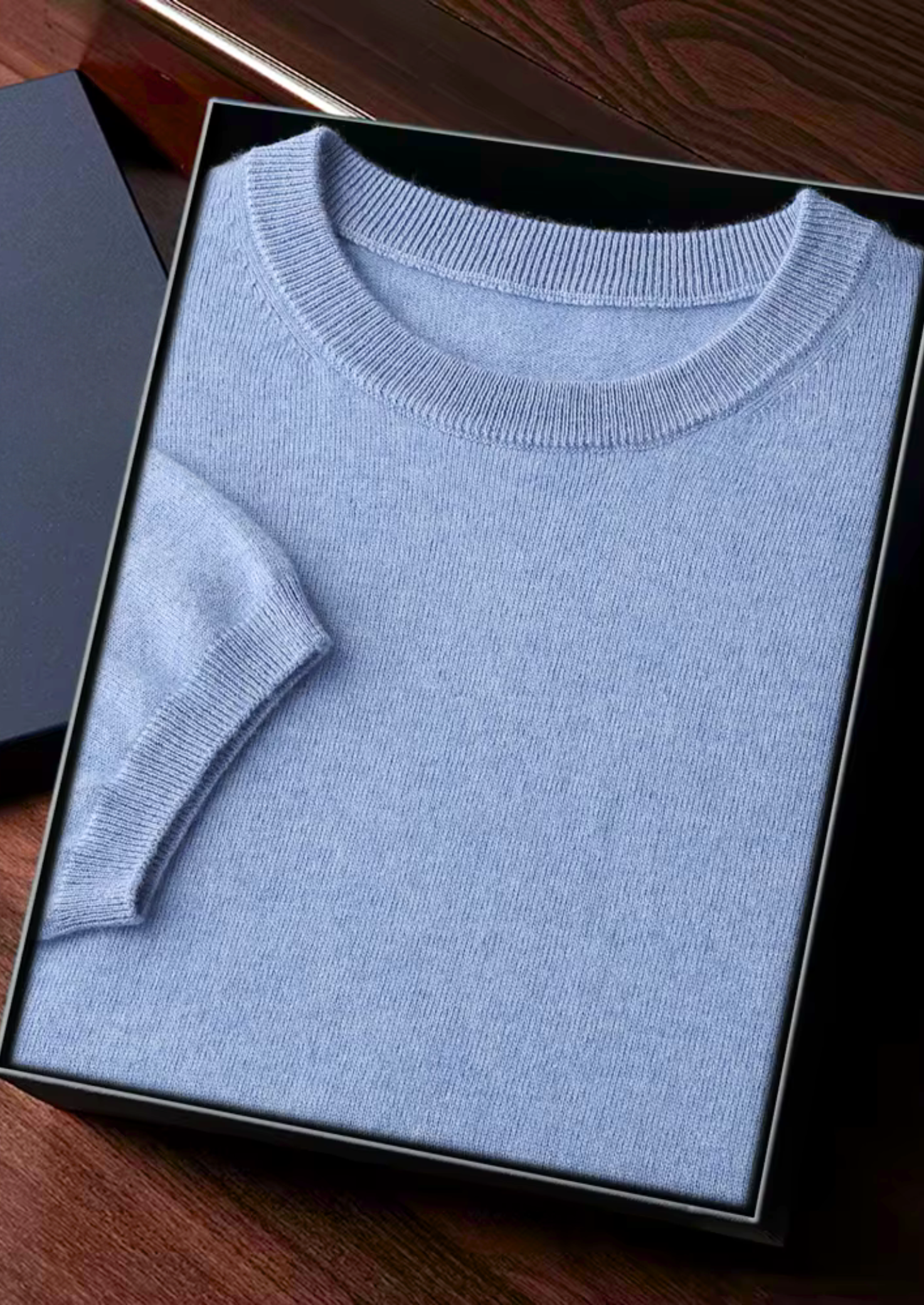 Herre T-Shirt Rund Halsringning Klassisk Stil