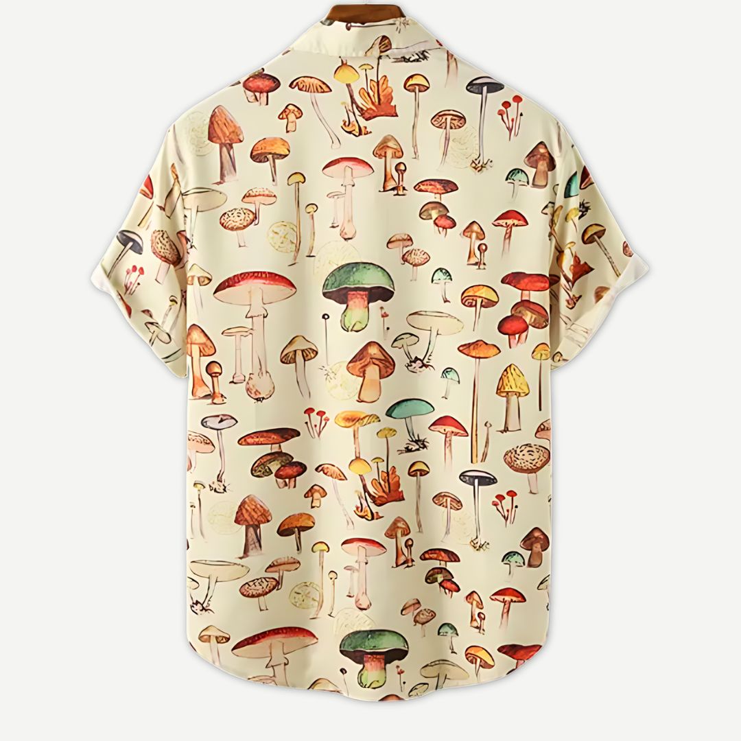 Herre T-shirt Button-up Letvægtsstof