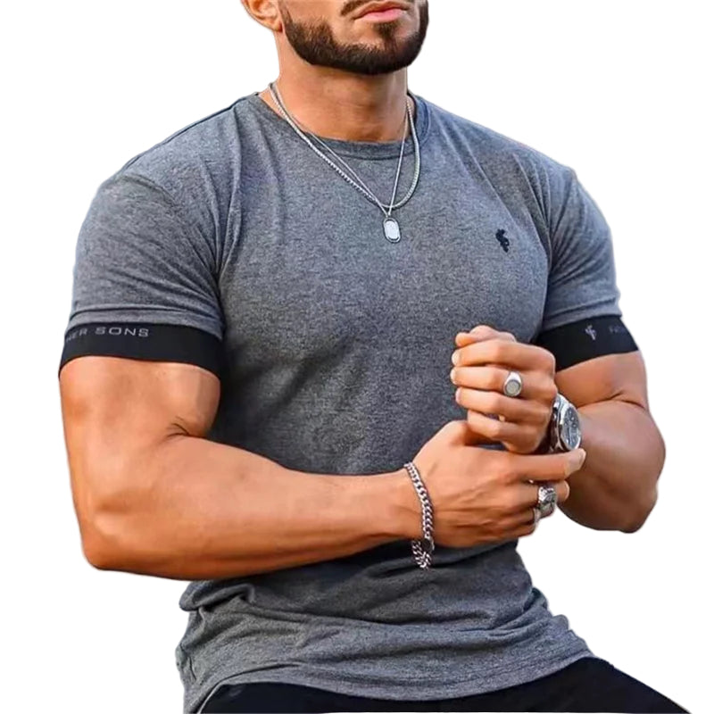 Herre T-shirt med Korte Ærmer Muscle Fit