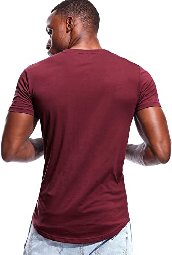 Herre T-shirt med V-hals og kort ærme