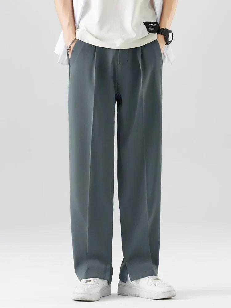 Herre Trousers Straight Leg Blød Åndbar Stof