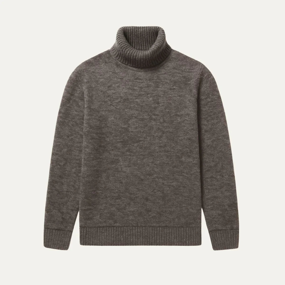 Herre Turtleneck Uldtrøje Klassisk Strik Sweater