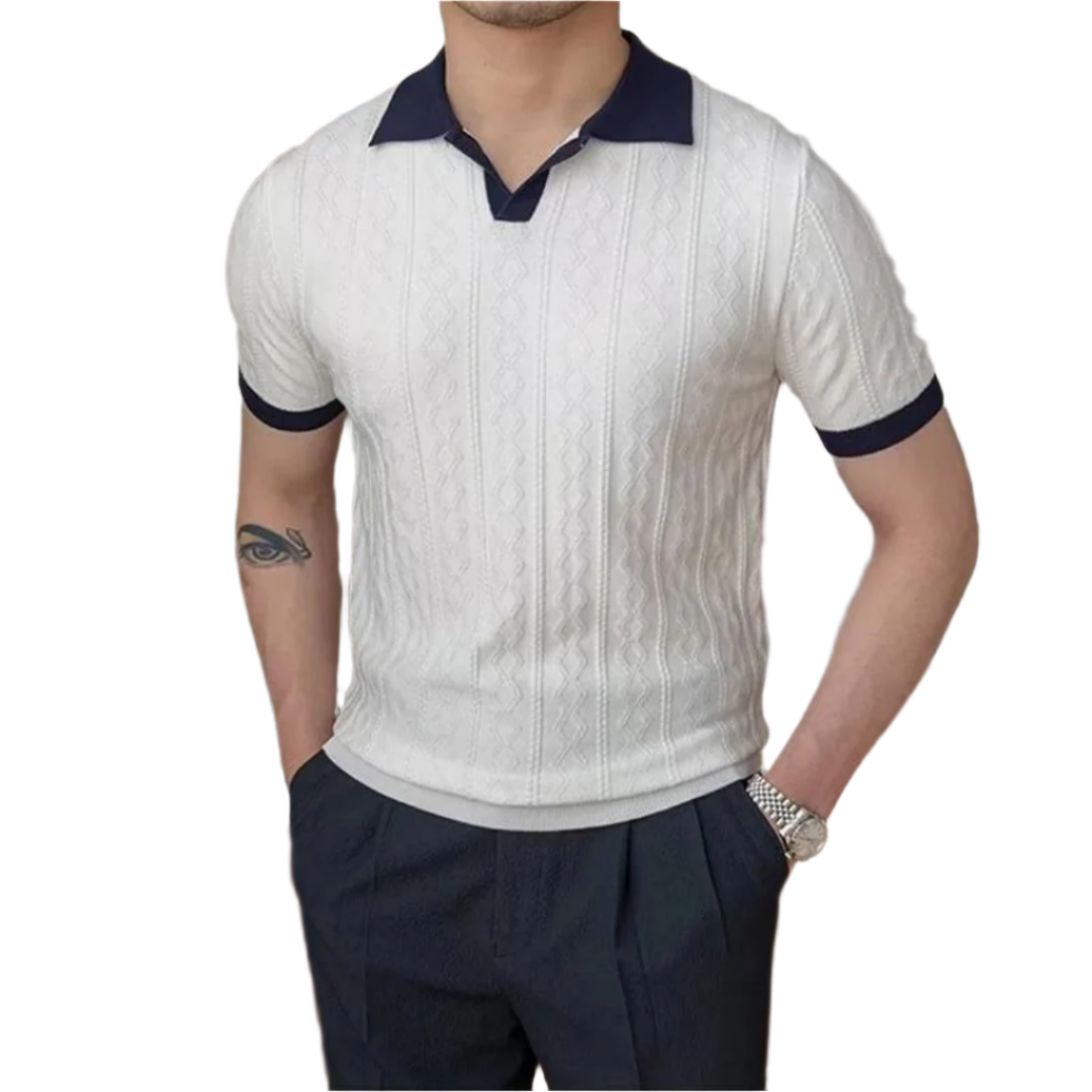 Herre V-hals Polo T-shirt Afslappet Stil