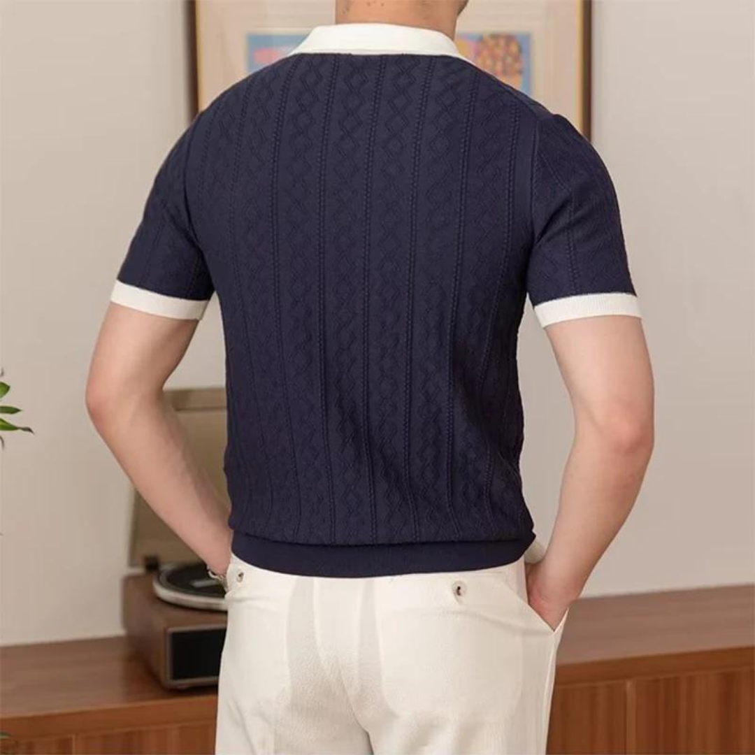 Herre V-hals Polo T-shirt Afslappet Stil