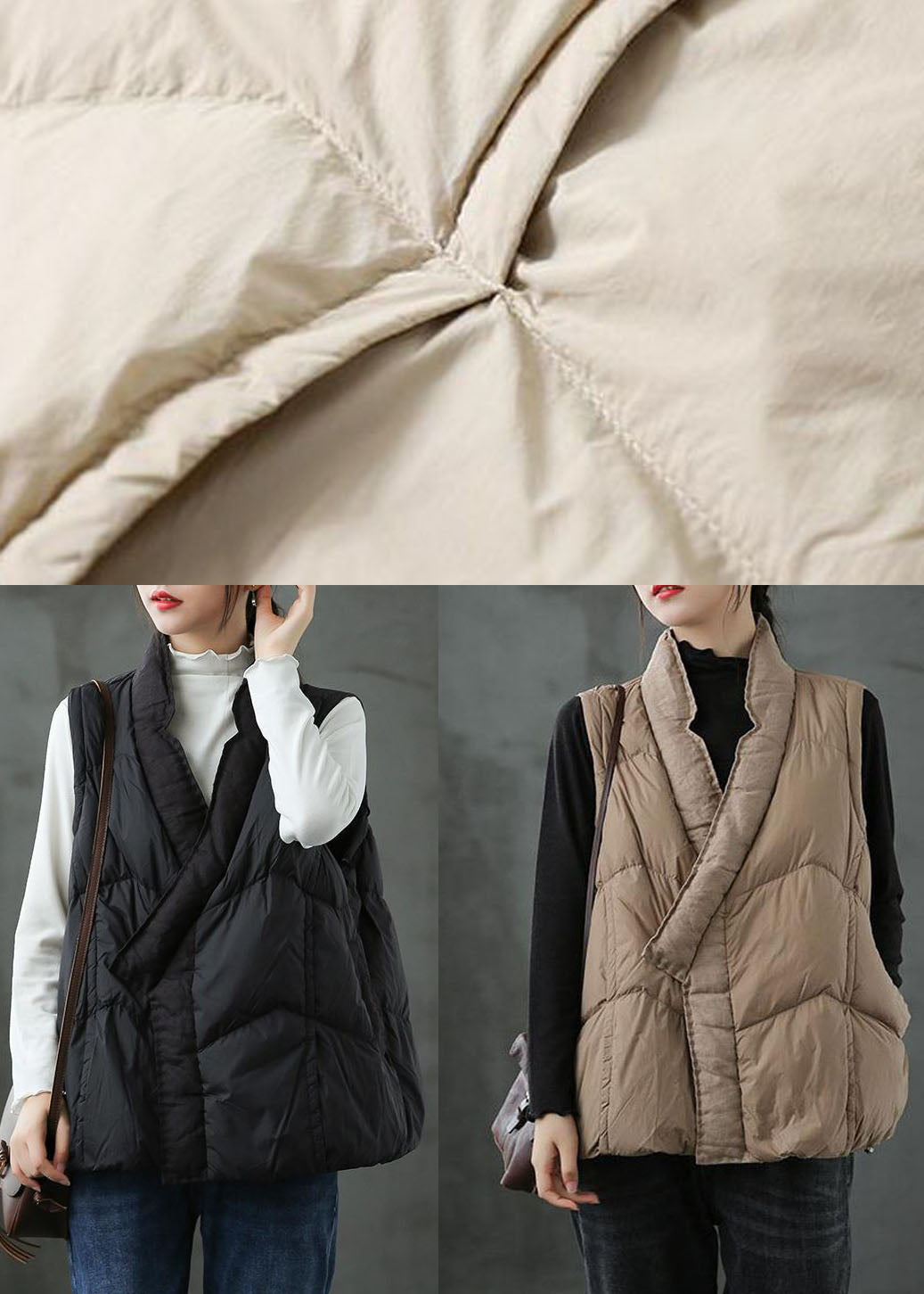 Kvinders Vest Puffer Kort Ærmeløs Street Style
