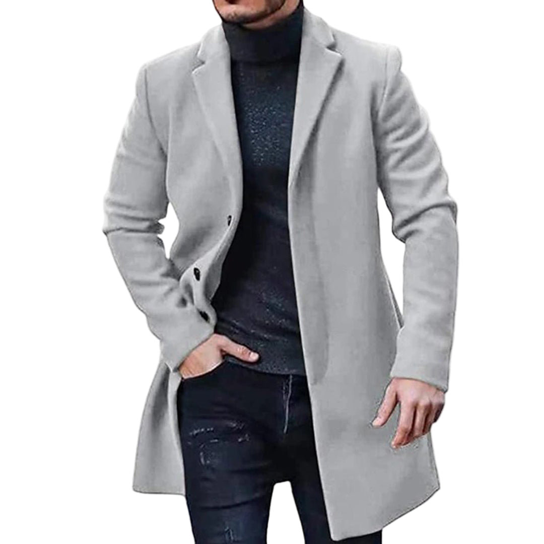 Herre Vinterfrakke Moderne Casual Design Mid-Længde