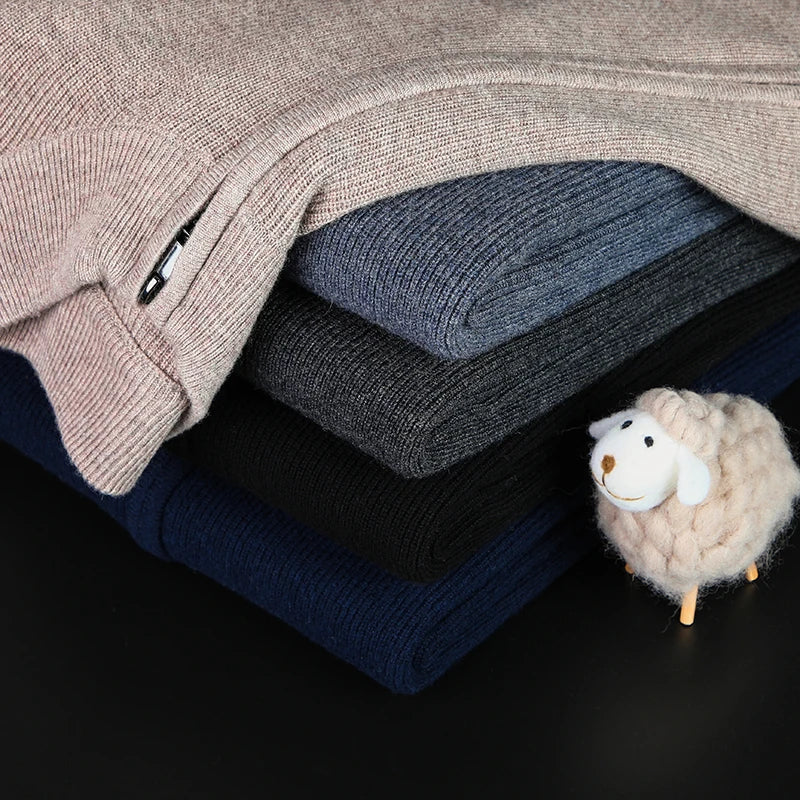 Herre Zip-Cardigan med Ståkrave