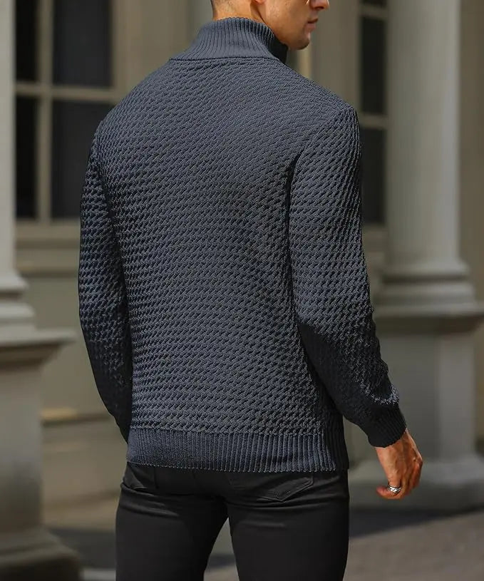 Herre Zip Up Trøje i Tidløs Stil