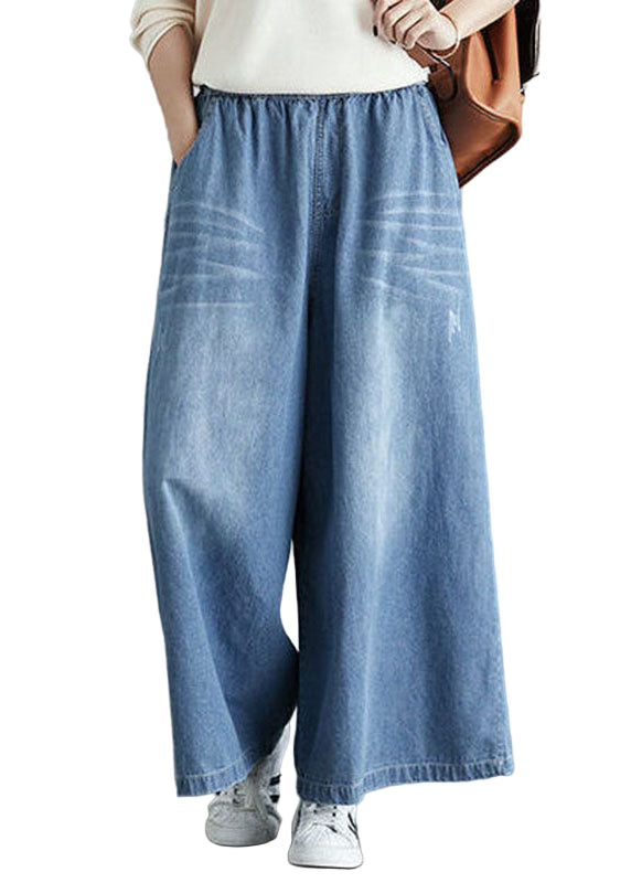 Kvinders Baggy Jeans Streetwear Med Høj Talje Og Lommer