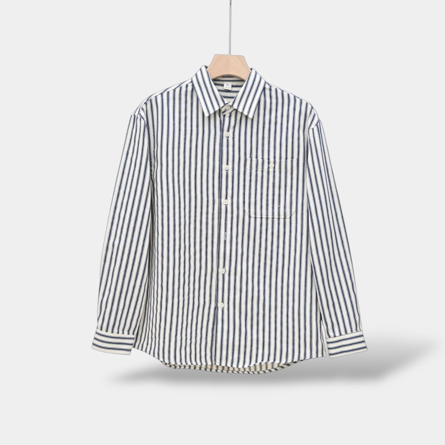 Herren Langærmet Skjorte Stribet Casual