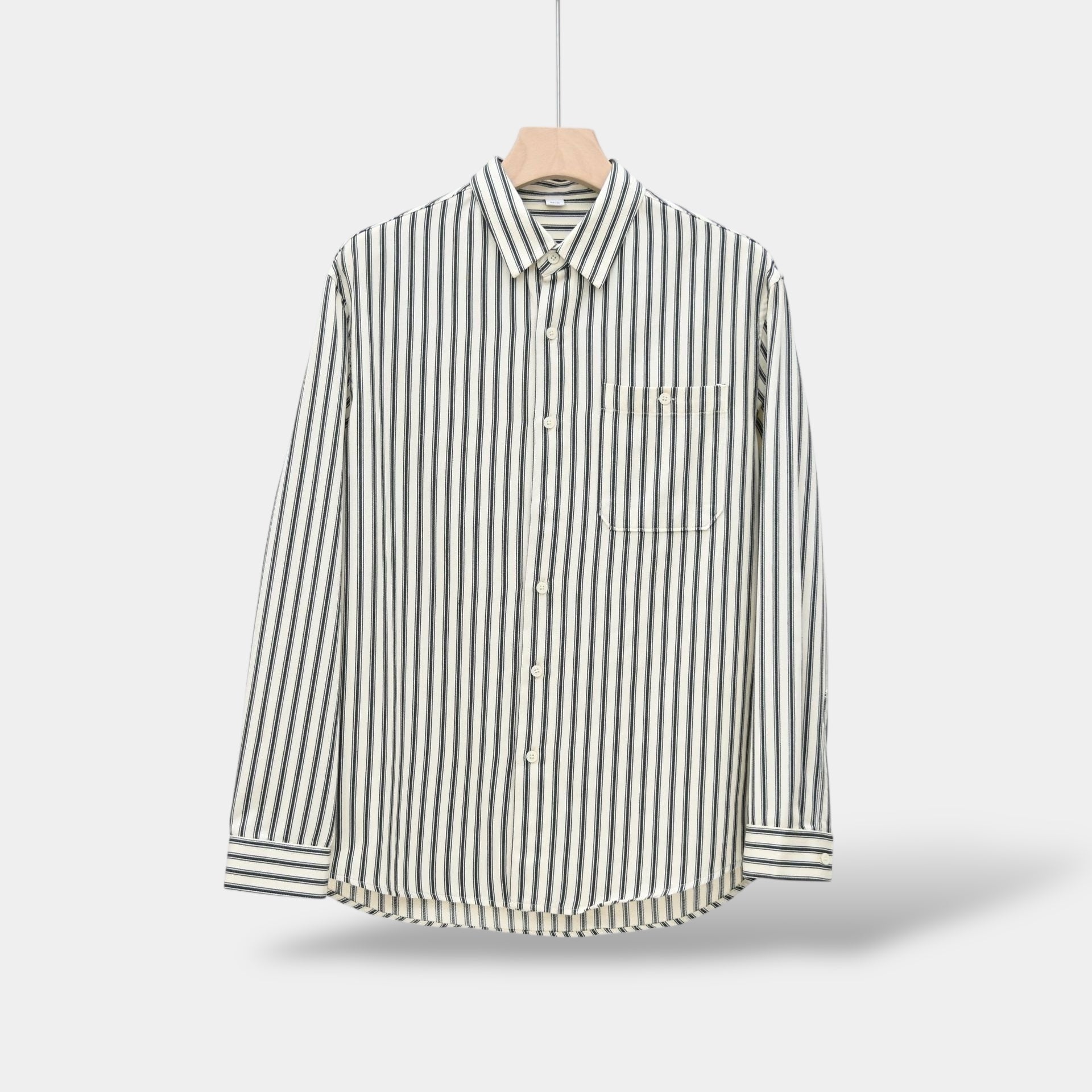 Herren Langærmet Skjorte Stribet Casual