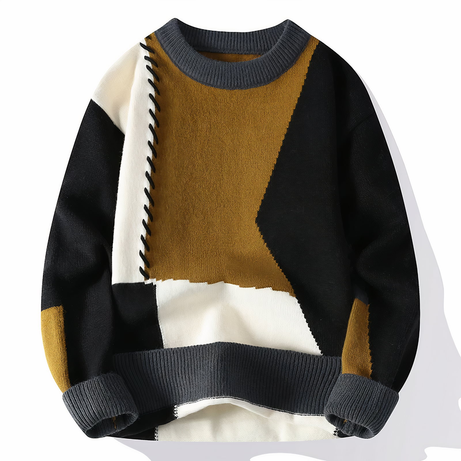 Herresweater Patchwork Stil