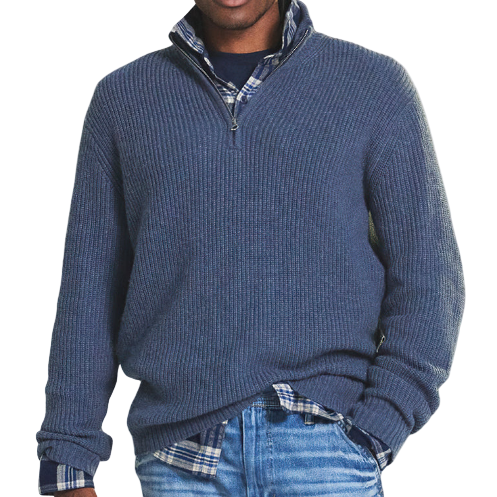 Herre Sweater Strikket Klassisk Stil