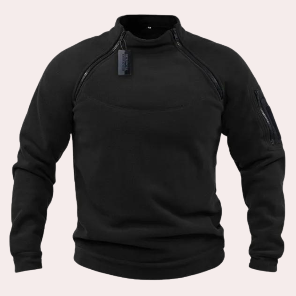 Herresweater med Stretch og Afslappet Stil