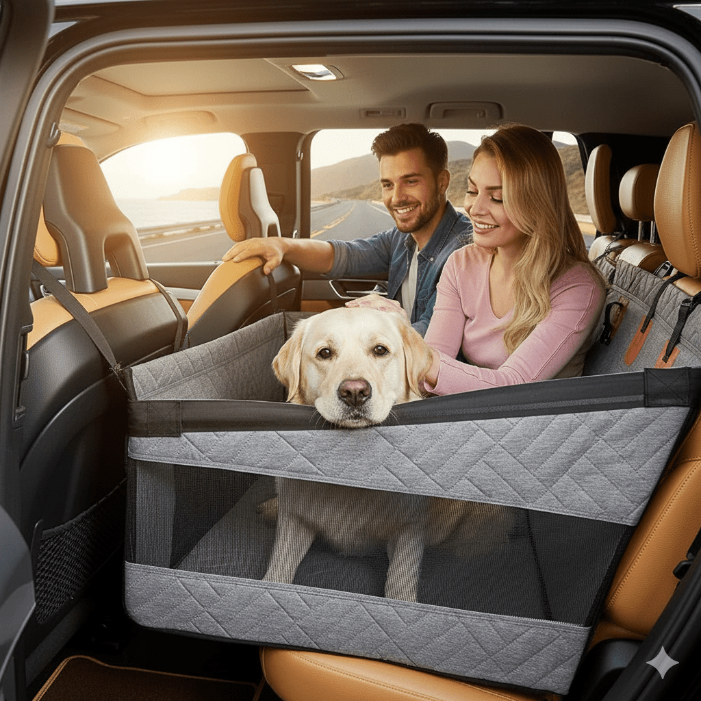 Hundesæde Til Bil Med Memory Foam Beskyttelse